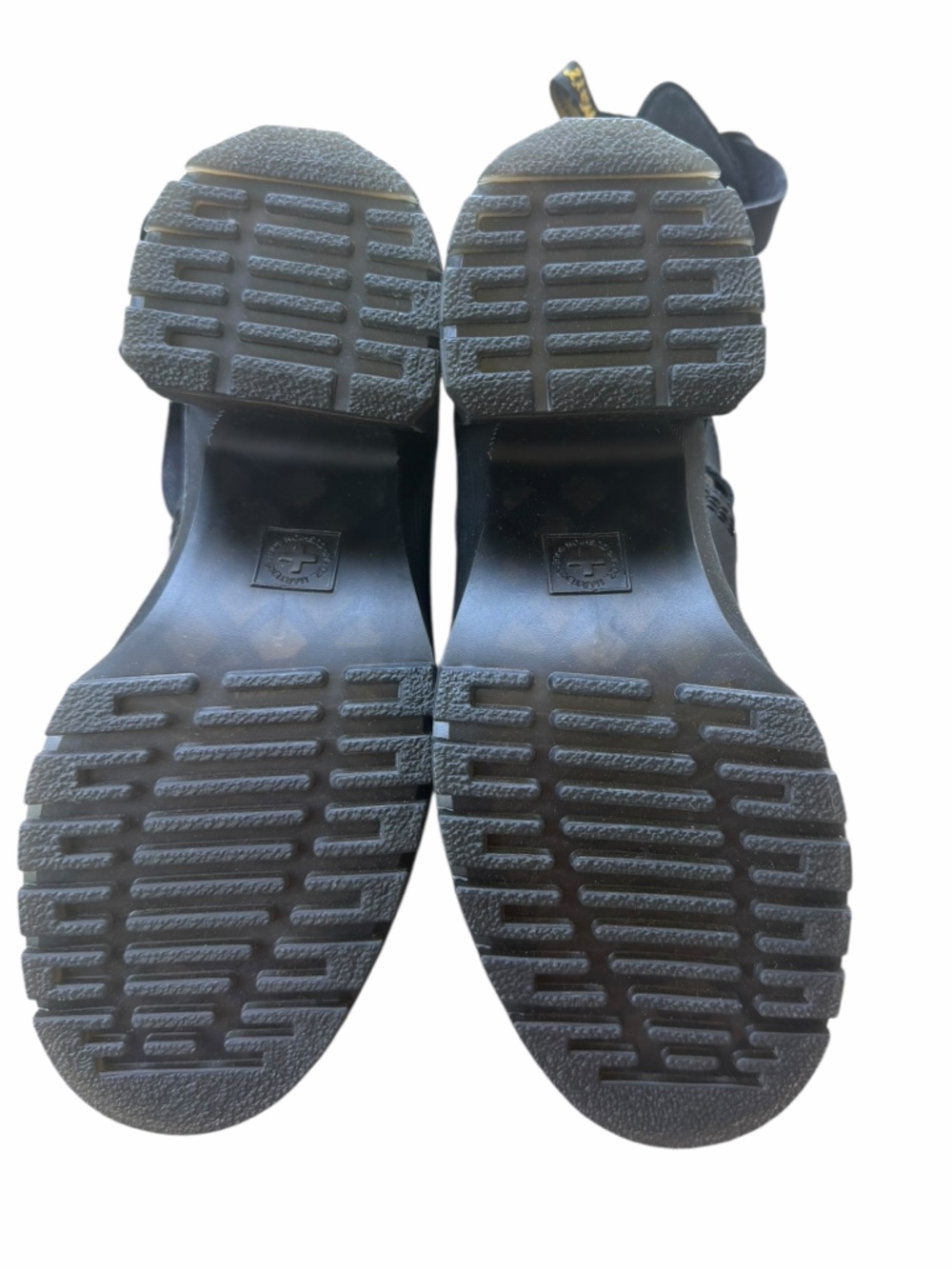 Dr. Martens Millee Chunky Leather Heels Open Toe Sandals Black Platform Women’s - Picture 5 of 16